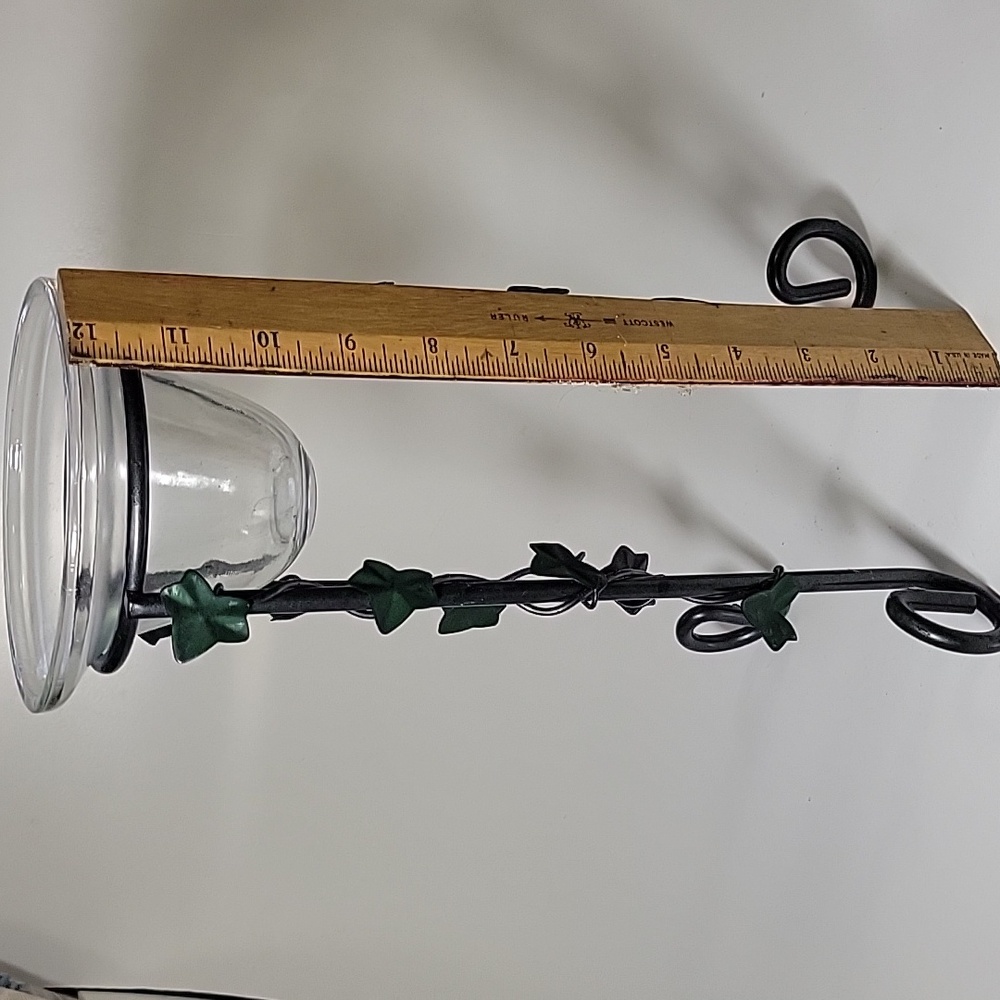 Metal English Vine on Metal Stand Candle/Potpourri Holder